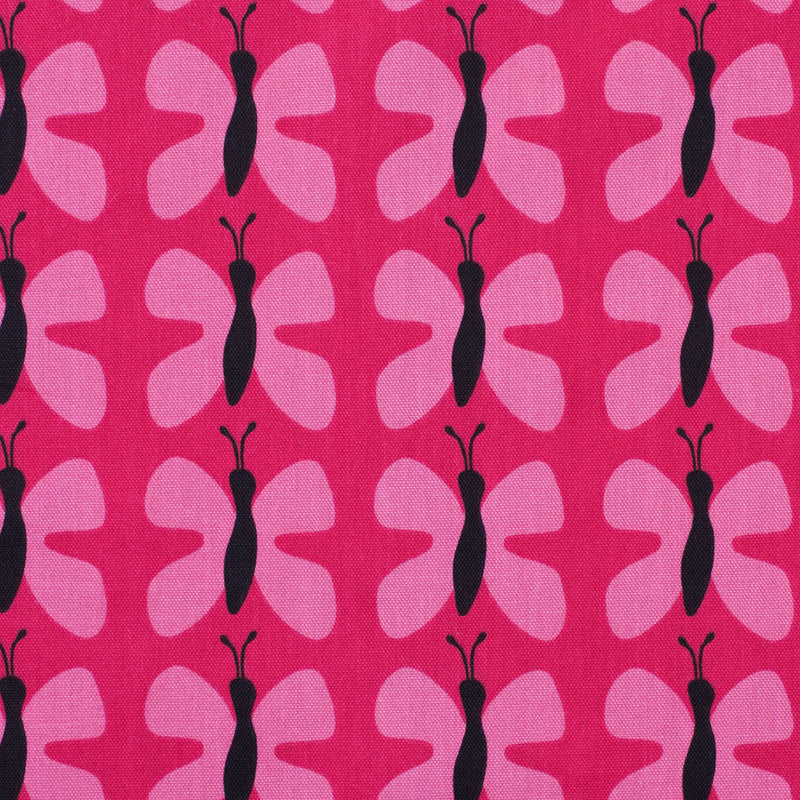 Swedish Red and Pink Small Butterflies Cotton