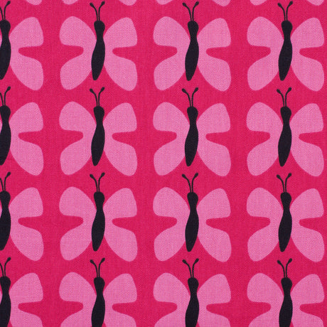 Swedish Red and Pink Small Butterflies Cotton