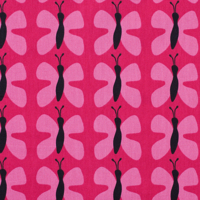 Swedish Red and Pink Small Butterflies Cotton