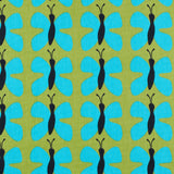 Swedish Green and Blue Small Butterflies Cotton