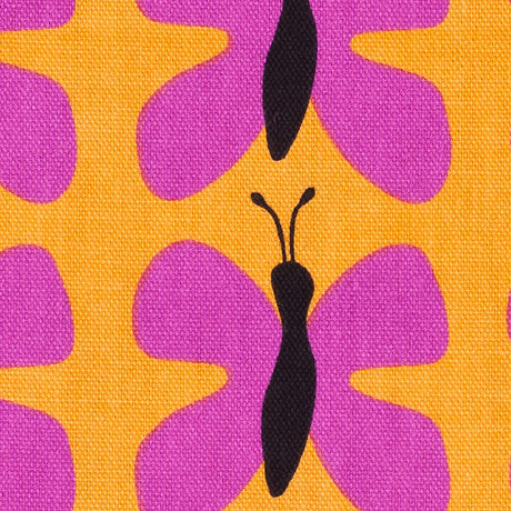 Swedish Pink and Orange Small Butterflies Cotton