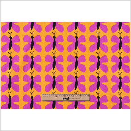 Swedish Pink and Orange Small Butterflies Cotton