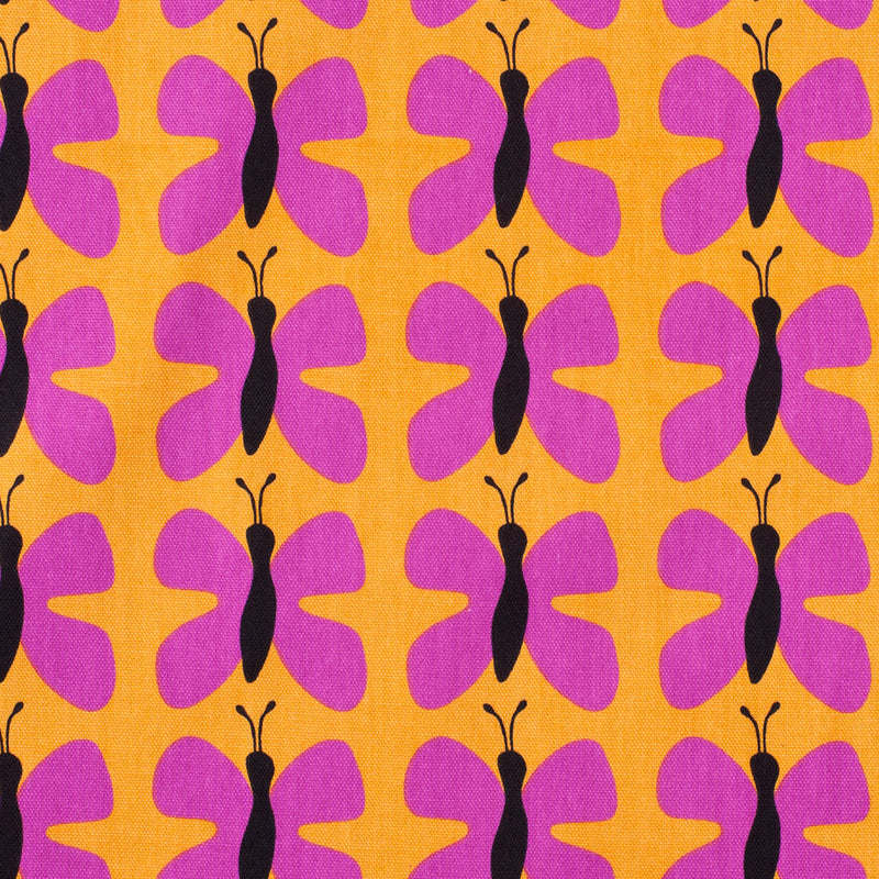 Swedish Pink and Orange Small Butterflies Cotton