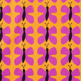 Swedish Pink and Orange Small Butterflies Cotton