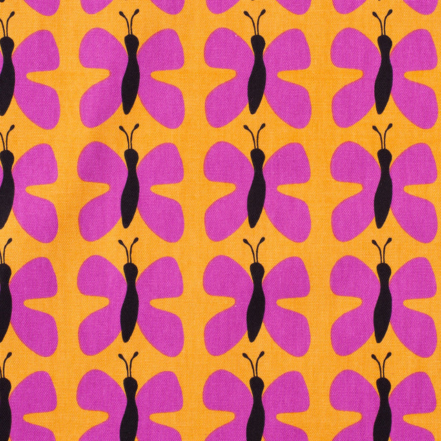 Swedish Pink and Orange Small Butterflies Cotton