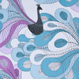 Swedish Aqua and Orchid Peacock Cotton