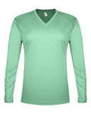 Camiseta de manga larga para mujer de mezcla triple