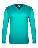 Camiseta de manga larga para mujer de mezcla triple