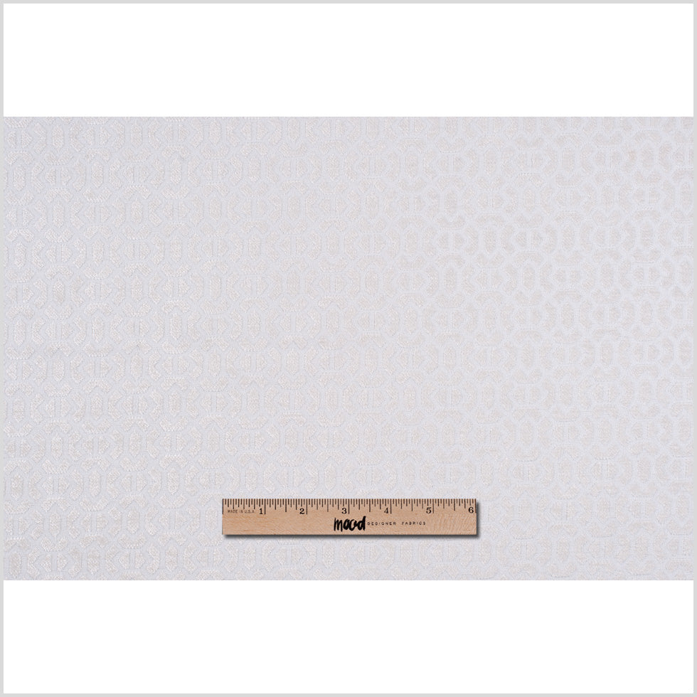 Ivory Chenille Geometric Poly
