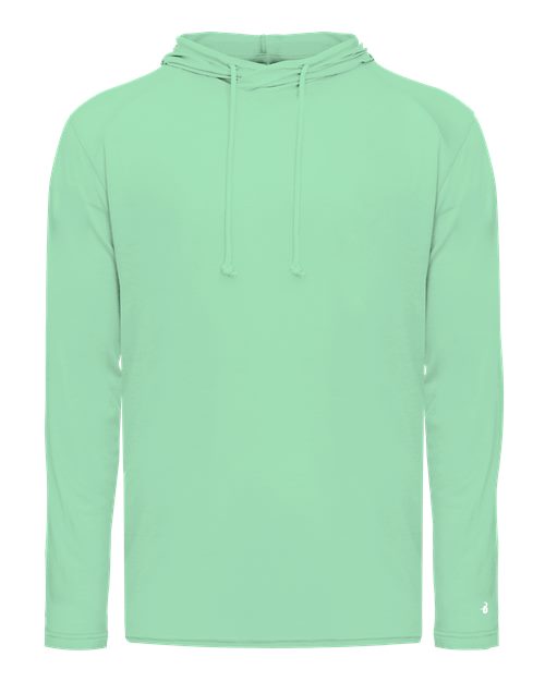 Badger Men's Tri-Blend Surplice Hooded Long Sleeve T-Shirt