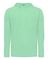 Badger Men's Tri-Blend Surplice Hooded Long Sleeve T-Shirt