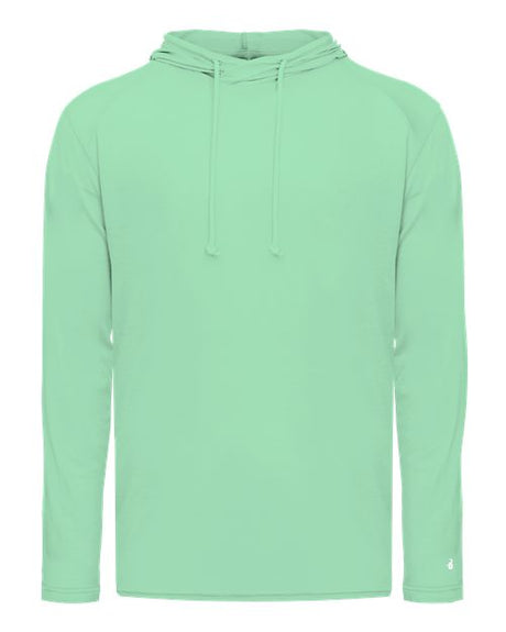 Badger Men's Tri-Blend Surplice Hooded Long Sleeve T-Shirt