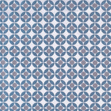 Petrol Geometric Poly-Cotton Brocade