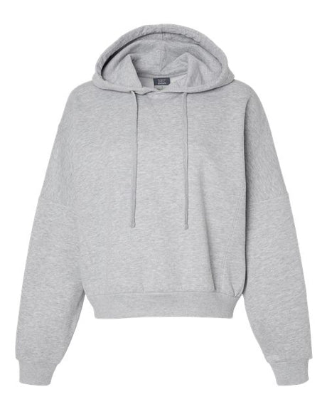 Women's Sueded Fleece Crop Hooded Sweatshirt