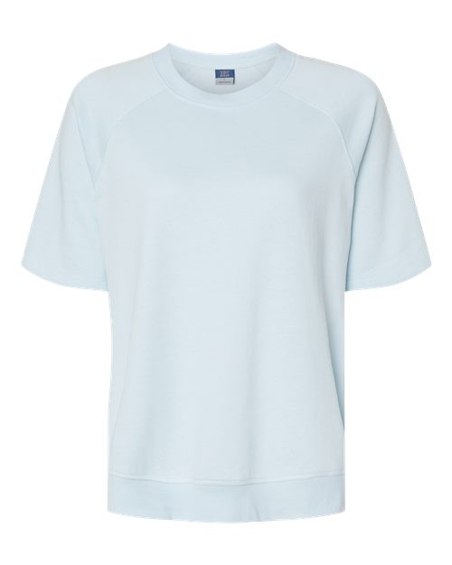 Women's French Terry Short Sleeve Crewneck Pullover