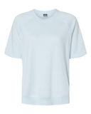 Women's French Terry Short Sleeve Crewneck Pullover