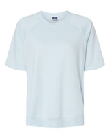 Women's French Terry Short Sleeve Crewneck Pullover