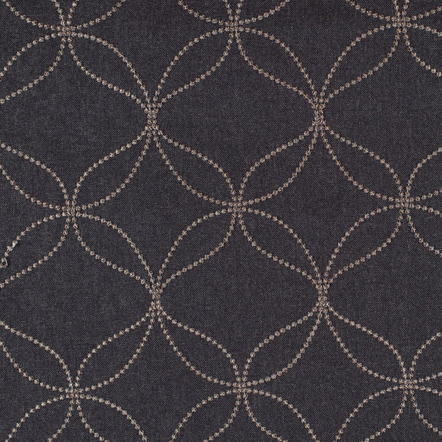 Onyx Embroidered Geometric "Menswear" Poly