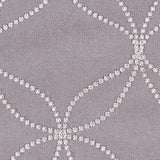 Silver Embroidered Geometric "Menswear" Poly