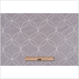 Silver Embroidered Geometric "Menswear" Poly