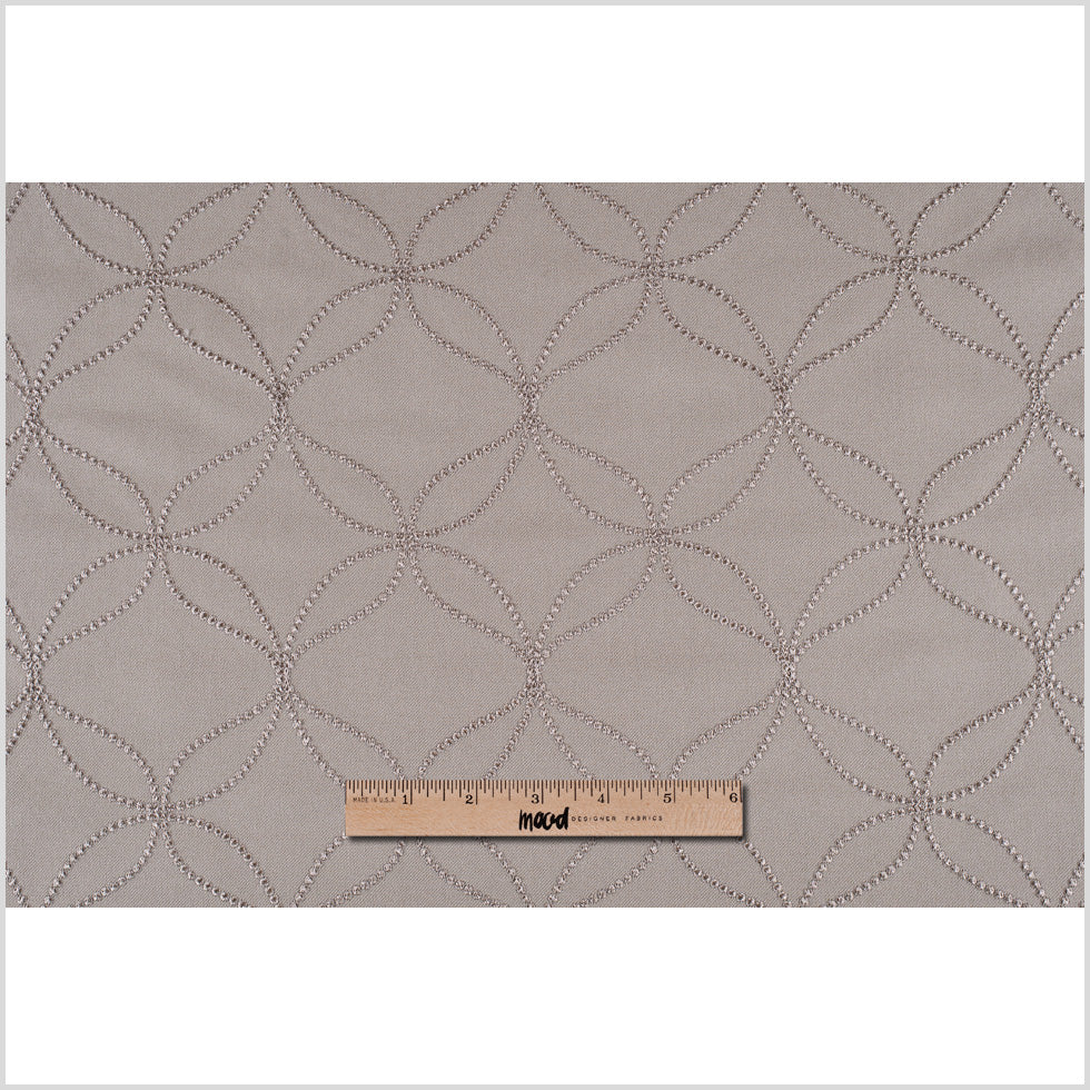 Stone Embroidered Geometric "Menswear" Poly