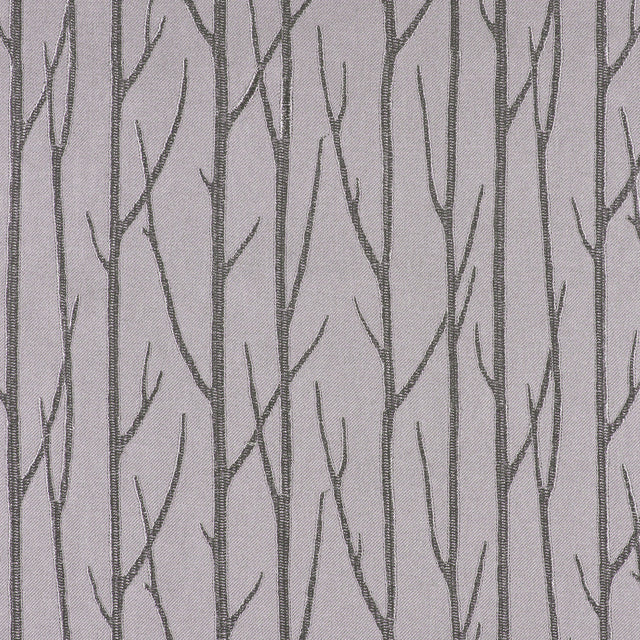 Silver Embroidered Trees "Menswear" Poly