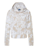 Sudadera Crop con Capucha de Forro Polar Suave y Teñido Anudado para Mujer