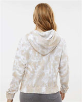 Women's Sueded Fleece Tie-Dyed Crop Hooded Sweatshirt