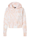 Sudadera Crop con Capucha de Forro Polar Suave y Teñido Anudado para Mujer