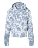 Sudadera Crop con Capucha de Forro Polar Suave y Teñido Anudado para Mujer