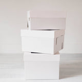 14 x 14 x 12" White Bakery Boxes with Window Pastry Boxes for Tall and Heavy Cakes