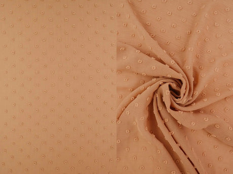 1 Yard Waffle Swiss Dot Chiffon Woven Fabric Textured Sheer Soft Drapery 59/60" Width