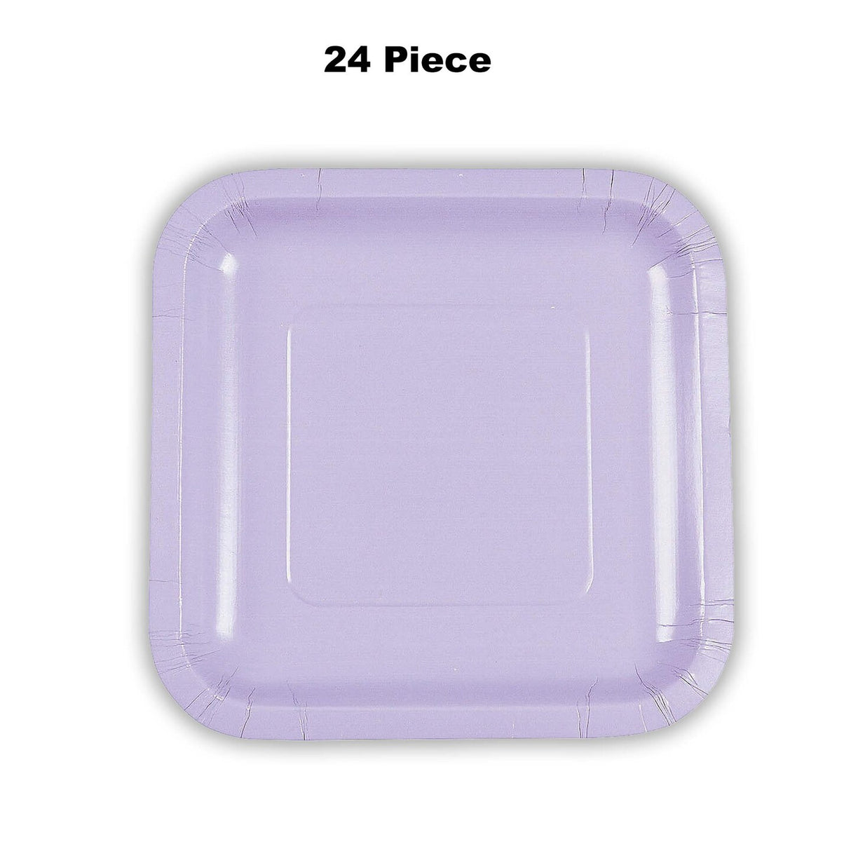 24 Count Lavender Square Paper Dessert Plates for Baby Showers Tea Parties Birthday 7 Inch