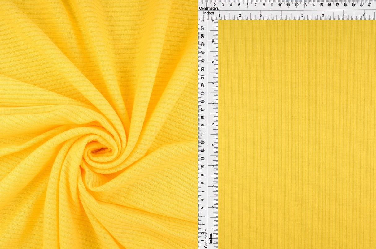 Rib Solid Stretch Knit Fabric