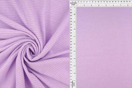Rib Solid Stretch Knit Fabric