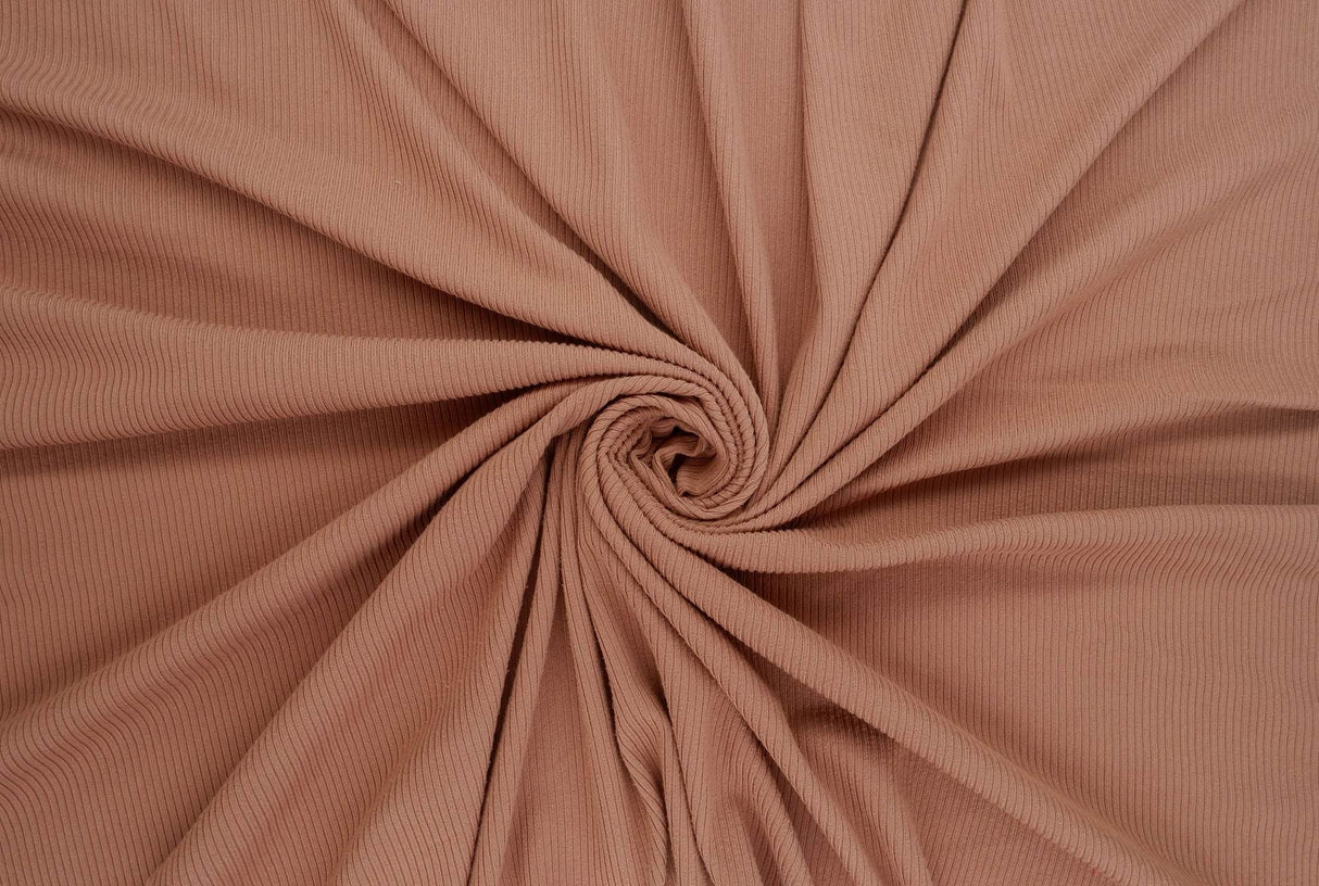 Rib Solid Stretch Knit Fabric