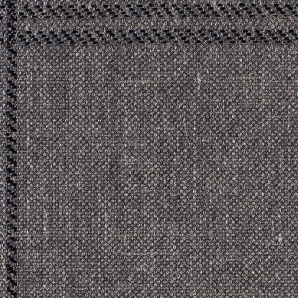 Beige Bold Windowpane Upholstery Tweed