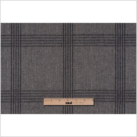 Beige Bold Windowpane Upholstery Tweed