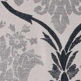 Gray Grand Floral Print Cotton-Blend Woven