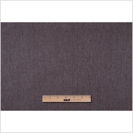 Dark Brown Herringbone Upholstery Tweed