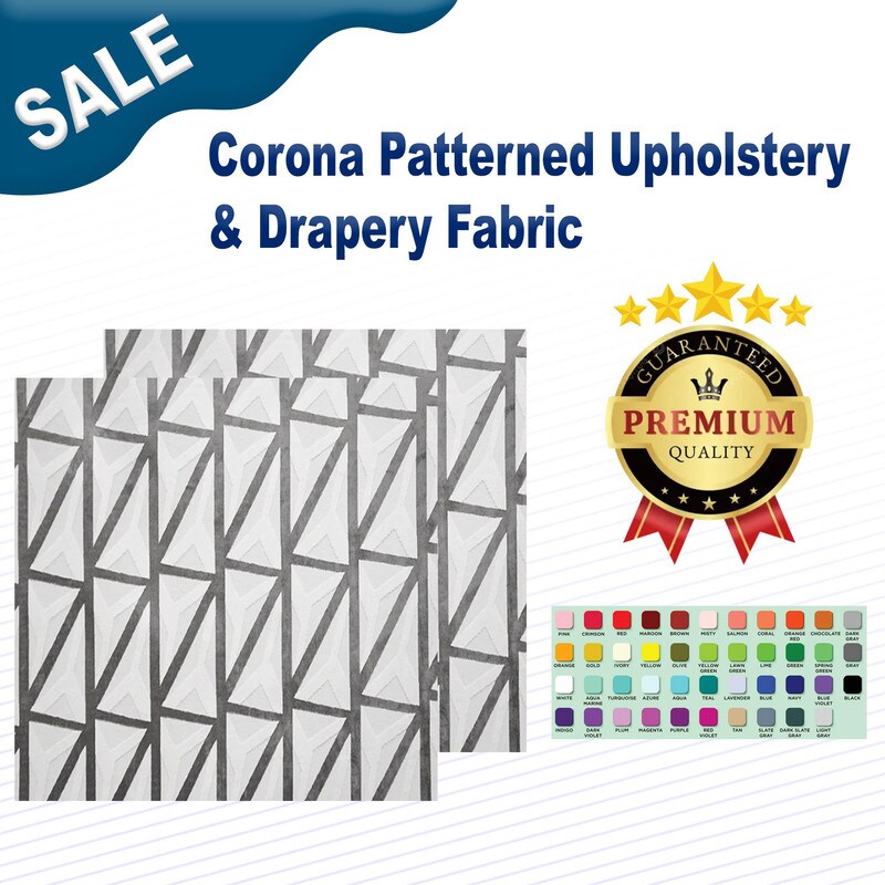 1 Yard Corona Patterned Upholstery & Drapery Fabric