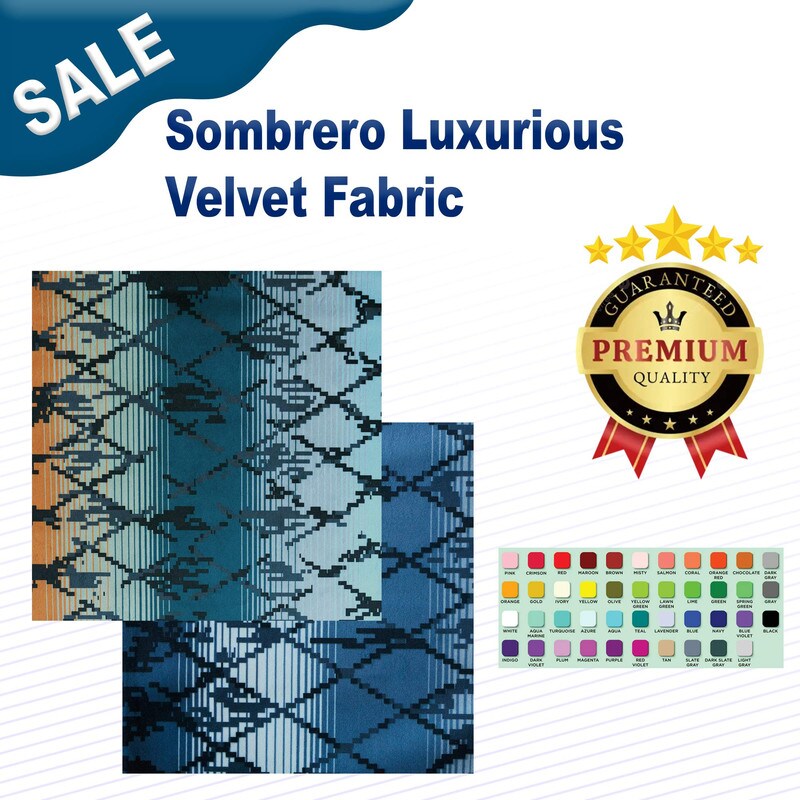 1 Yard Sombrero Luxurious Velvet Fabric
