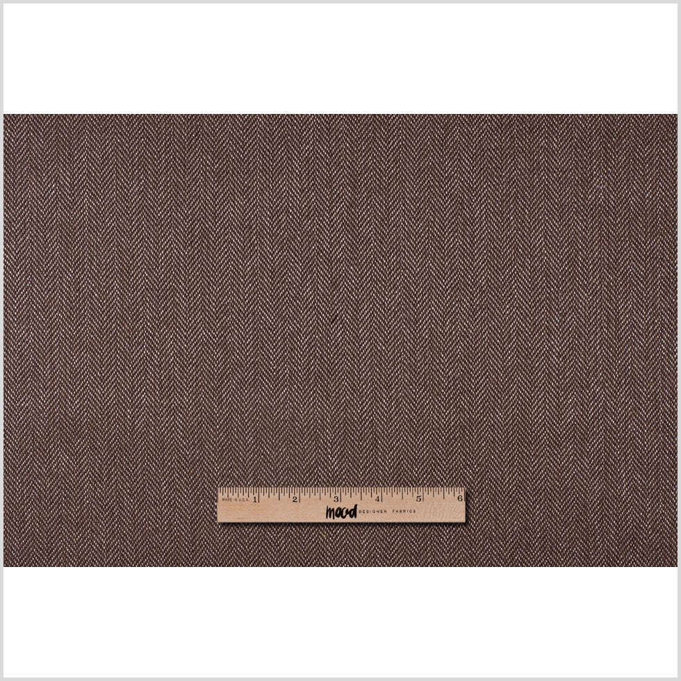 Mocha Herringbone Upholstery Tweed