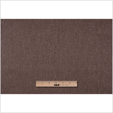 Mocha Herringbone Upholstery Tweed