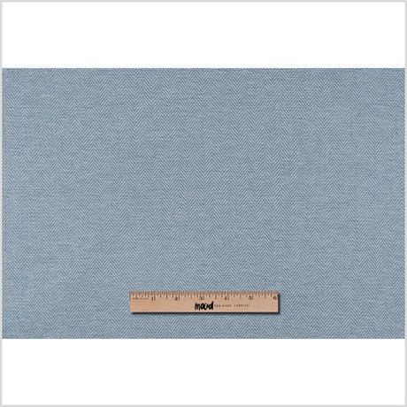 Pale Turquoise Herringbone Upholstery Tweed