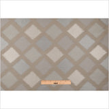 Beige and Silver Double-Wide Diamond Woven