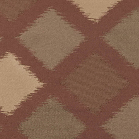 Tan and Red Double-Wide Diamond Woven
