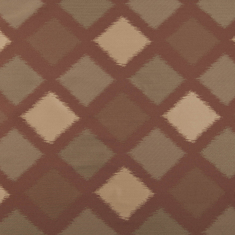 Tan and Red Double-Wide Diamond Woven