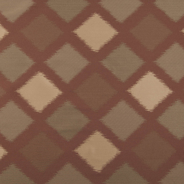Tan and Red Double-Wide Diamond Woven