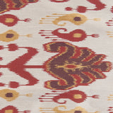 Rust, Brown and Gold Double-Wide Ikat Print Poly Woven
